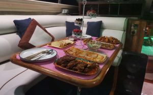 birthday yacht food menu