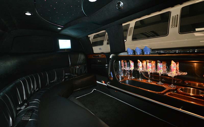 Lincoln limo interior night