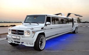 GMC limo white dubai