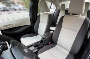 Toyota Corolla Rental Dubai front seats