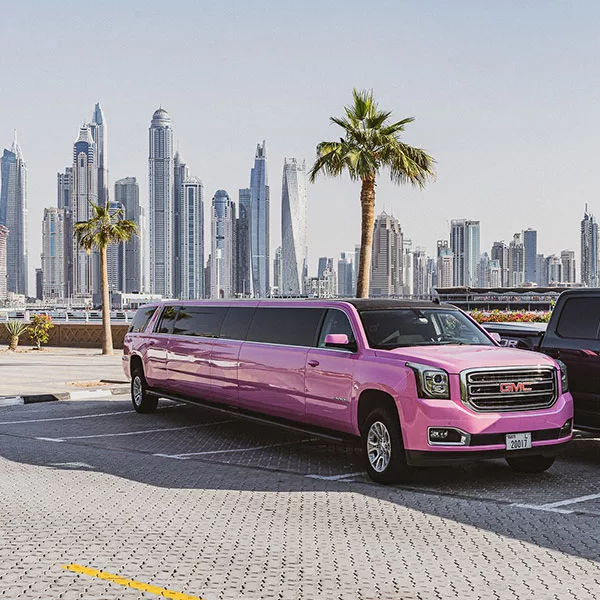 pink limo dubai