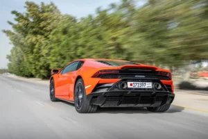 orange Lamborghini back