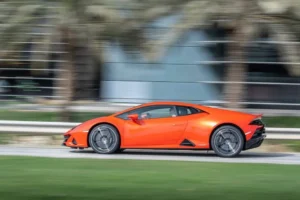 orange Lamborghini outer look
