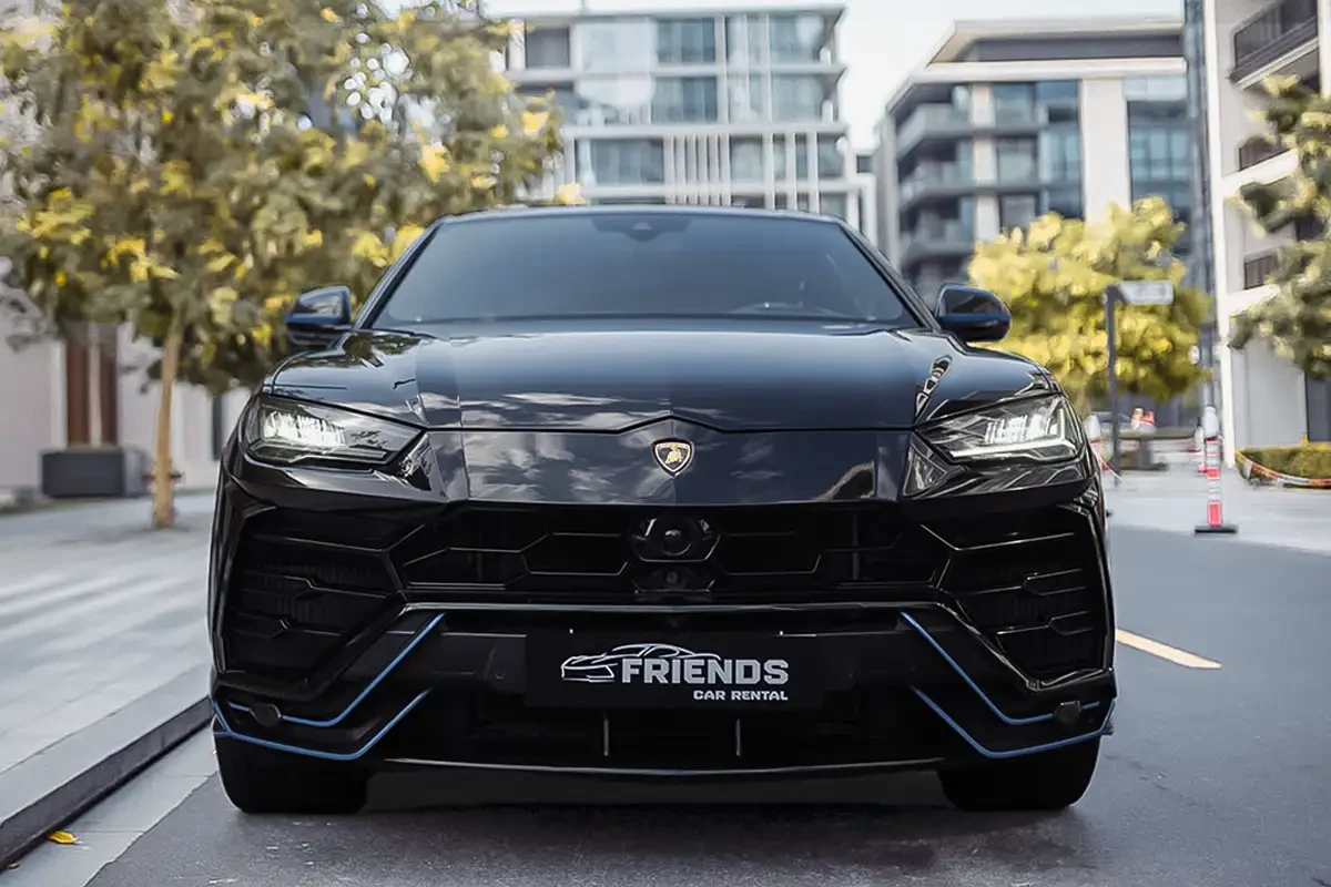 black Lamborghini frontal