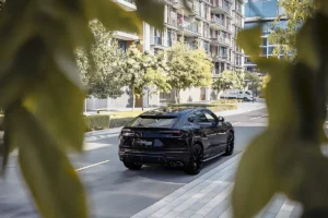 black Lamborghini back